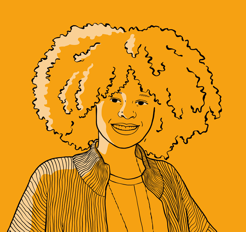 Illustriertes Teambild von Luana