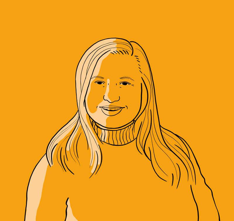 Illustriertes Teambild von Viktoria