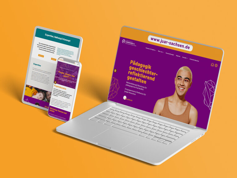 News: die neue Website als Mockup mit verschiedenen Endgeräten präsentiert