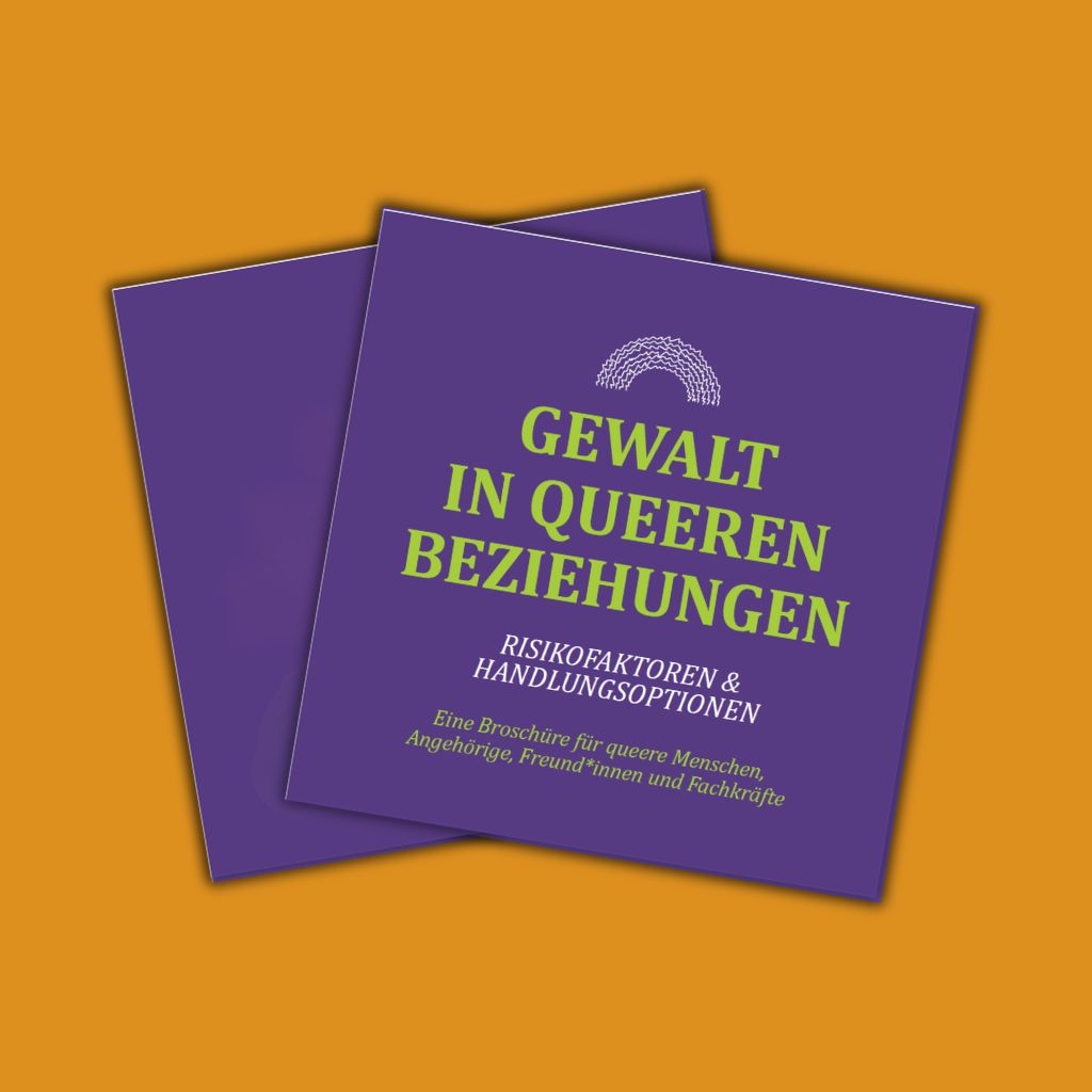 Cover Broschüre "Gewalt in queeren Beziehungen"